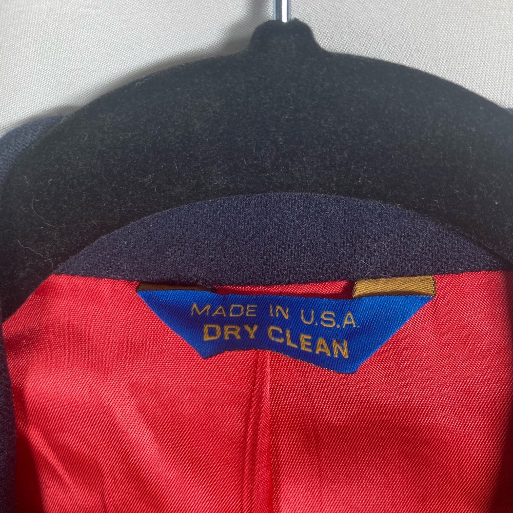 Pendleton Classic Black with Blue Undertone Blazer & Vibrant Red Lining Sz 42L - Picture 12 of 15